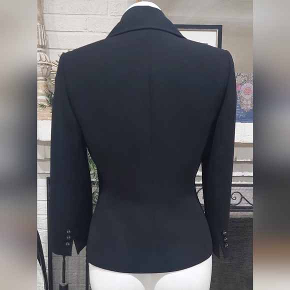 TAHARI Arthur S. Levine Classic Black Blazer Career Jacket Women's Sz 4 - Picture 3 of 13